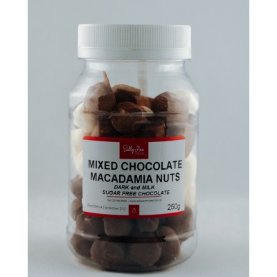 Mixed Chocolate Macadamia Nuts sugar-free 250g