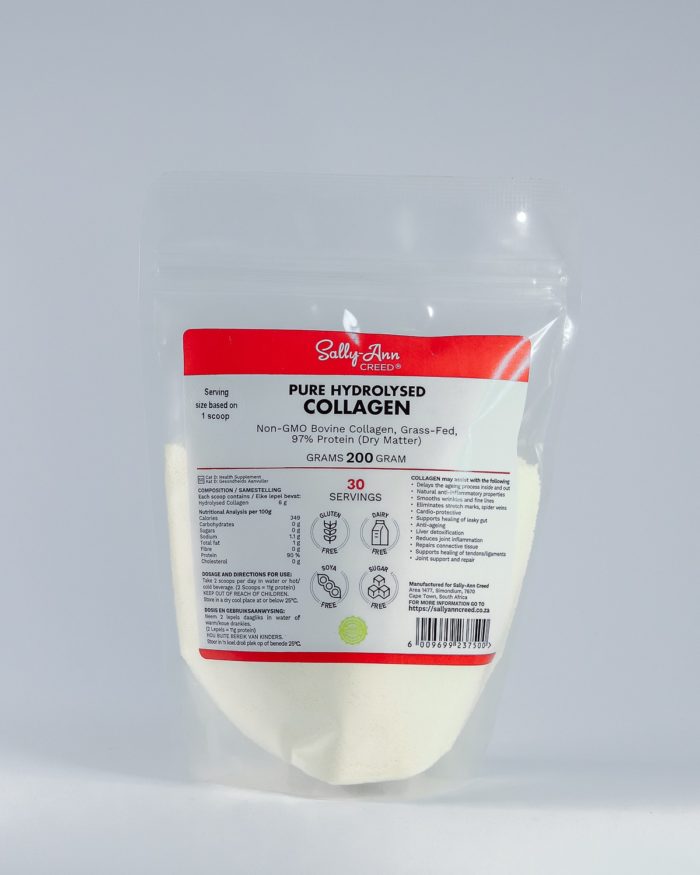 Collagen Pure Hydrolysed (Grass Fed Bovine) 200g  NON-GMO 