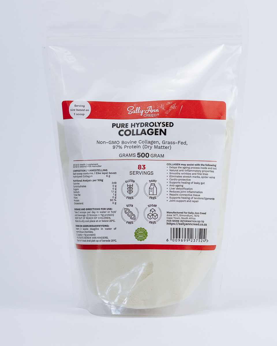 Collagen Pure Hydrolysed (Grass Fed Bovine) 500g  NON-GMO 